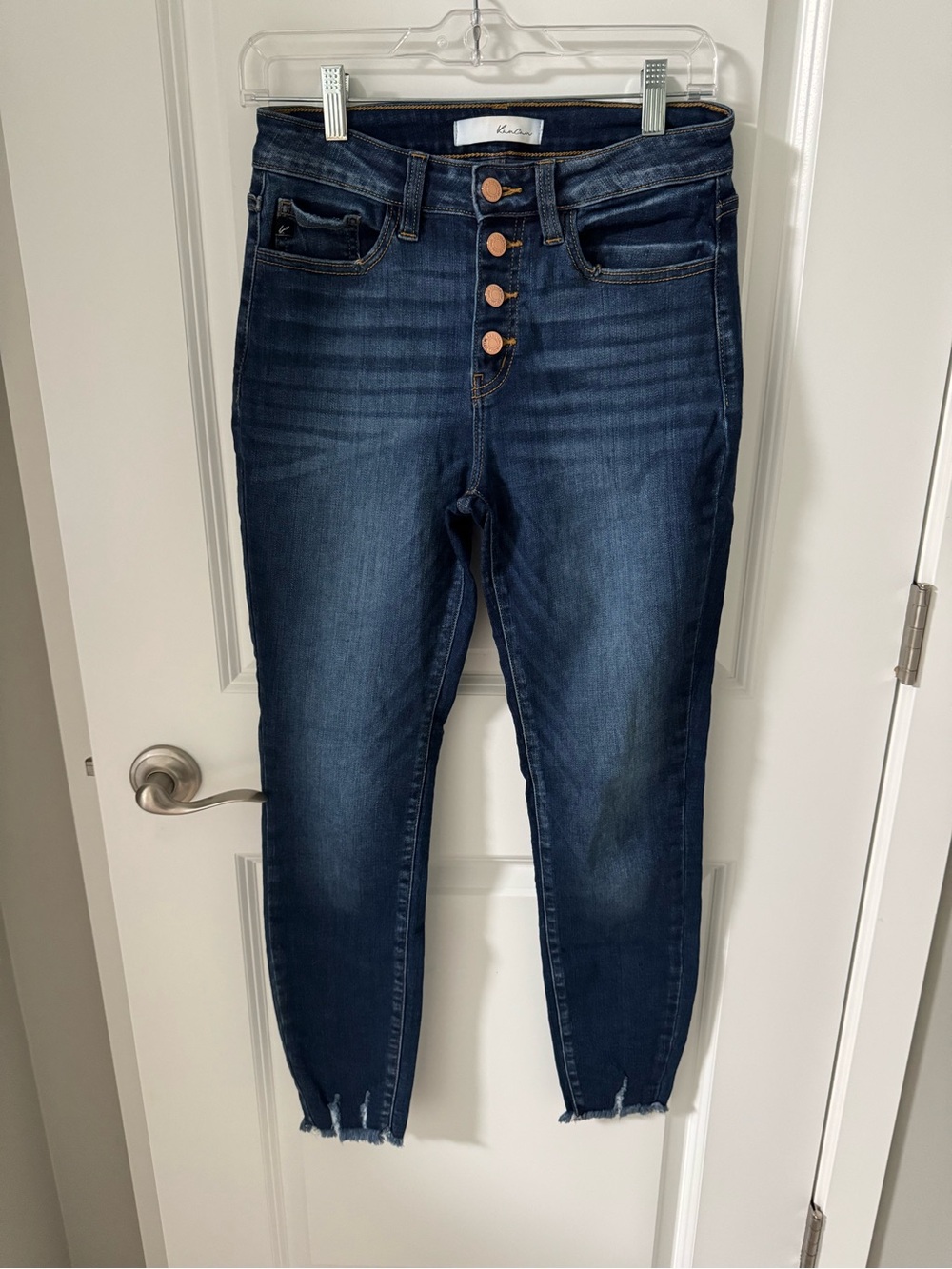Kancan High-Rise Button-Fly Dark Blue Women’s Jeans size 7/27